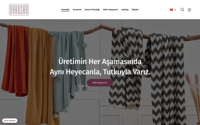 Nakosan Textile web sitesi